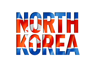 Image showing north korea flag text font