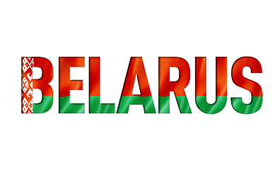 Image showing belarus flag text font