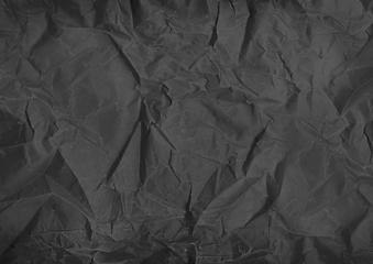 Image showing black crumpled paper texture background