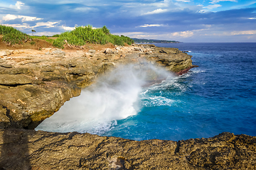 Image showing Devil’s tears landmark, Nusa Lembongan island, Bali, Indonesia