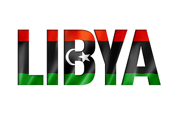 Image showing libyan flag text font