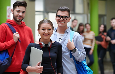 Image showing students using modern technology for school project