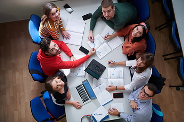 Image showing students use modern technology for a school project