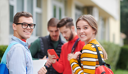 Image showing students in modern school using modrn technology