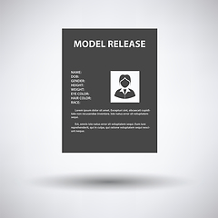 Image showing Icon of model release document