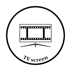 Image showing Cinema TV screen icon