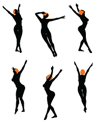 Image showing Naked sexy girls silhouette set