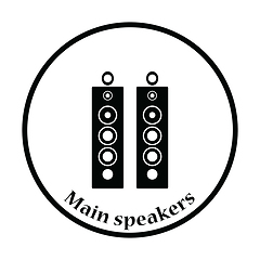 Image showing Audio system speakers icon