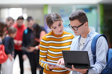 Image showing students using modern technology in school