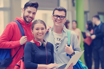 Image showing students using modern technology for school project