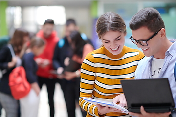 Image showing students using modern technology in school