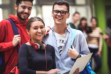 Image showing students using modern technology for school project