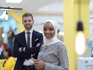 Image showing business people portrait at coworking open space office