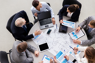 Image showing business team with scheme meeting at office