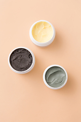 Image showing blue clay mask, body butter and therapeutic mud