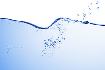 Image showing Abstract blue wave splash background