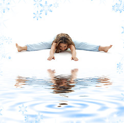 Image showing upavistha konasana wide-angle seated forward bend