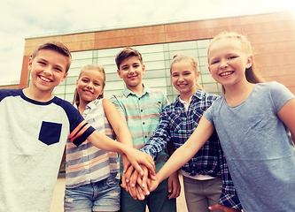 Image showing group of happy elementary school students