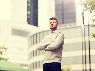 Image showing young man on city street