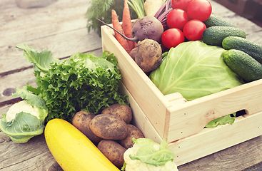 Image showing close up of vegetables on farm