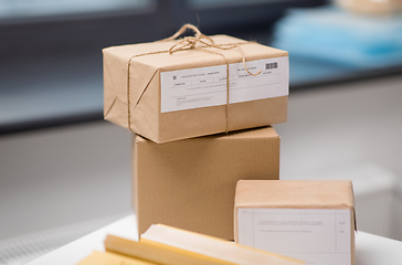 Image showing close up of parcel boxes at post office