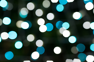 Image showing Blue Bokeh abstract light 