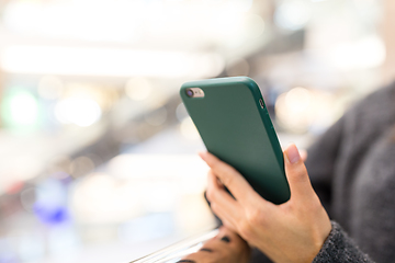 Image showing Woman using cellphone