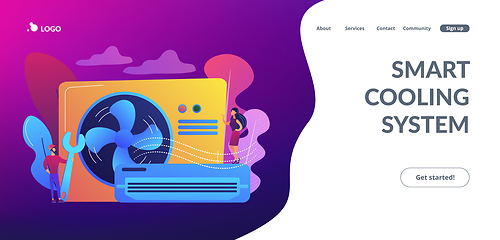 Image showing Air conditioning concept landing page.