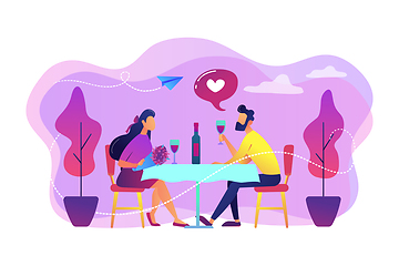 Image showing Romantic date concept vector illustration.