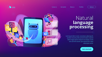 Image showing Natural language processing concept landing page.