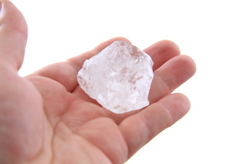 Image showing crystal in the human hand