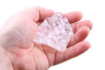 Image showing crystal in the human hand