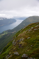 Image showing View from Hoven Mountain, Nordfjord, Norway