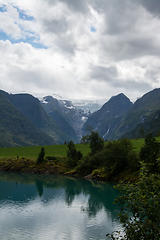 Image showing Lake near Briksdalsbreen, Sogn og Fjordane, Norway