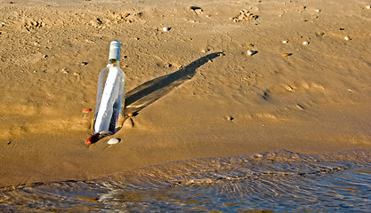 Image showing message in a bottle