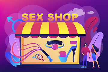 Image showing Sex shop concept vector illustration.