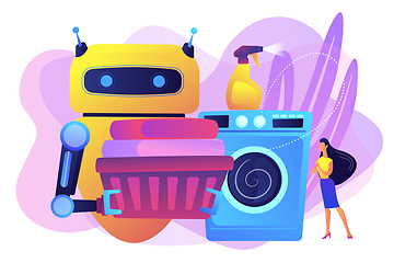 Image showing Home robot technology concept vector illustration.