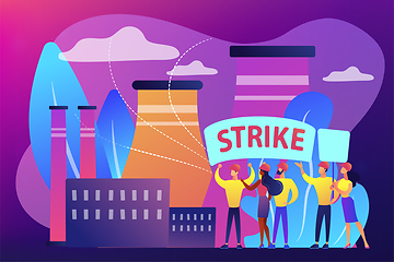 Image showing Strike action concept vector illustration.