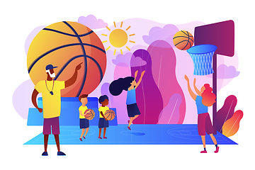 Image showing Basketball camp concept vector illustration.