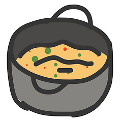 Image showing Simple vector illustration on white background of a saucepan