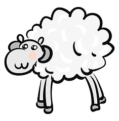 Image showing White mountain ram animal vector or color illustration