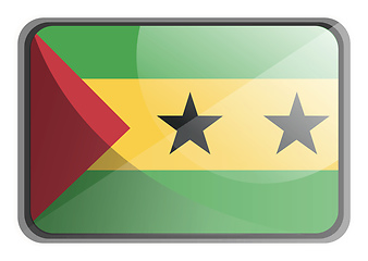 Image showing Vector illustration of São Tomé and Príncipe flag on white ba