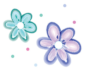 Image showing flower with petals vector or color illustration