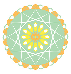 Image showing Relaxing mandala design vector or color illustration