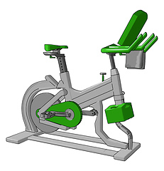 Image showing Indoor exercise bicycle vector or color illustration