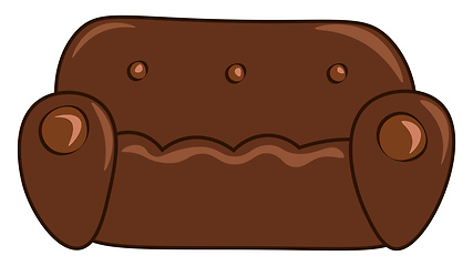 Image showing A three seater sofa vector or color illustration