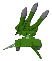 Image showing Missile a powerful weapon vector or color illustration