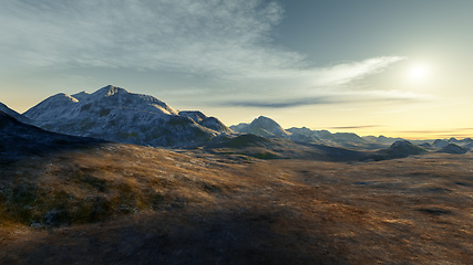 Image showing fantasy landscape scenery without vegetation