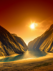 Image showing Fantasy Canyon Sunset