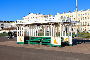 Image showing Colorful Brighton beach scenery